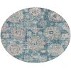 Addison Chantille ACN634 Teal 8 ft. x 8 ft. Round Rug