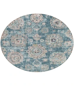 Addison Chantille ACN634 Teal 8 ft. x 8 ft. Round Rug