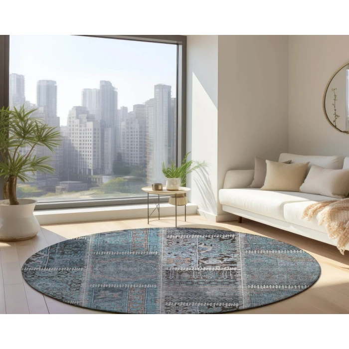 Chantille ACN635 Teal 8' x 8' Rug