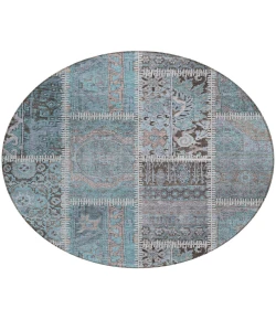 Addison Chantille ACN635 Teal 8 ft. x 8 ft. Round Rug