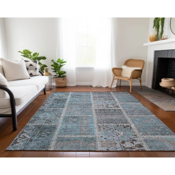 Chantille ACN635 Teal 2'6" x 3'10" Rug