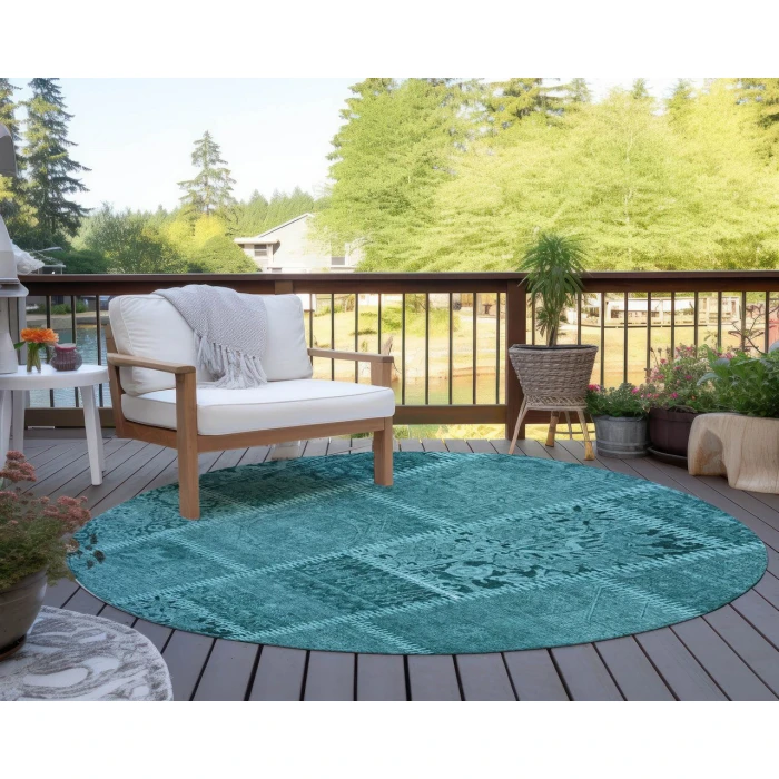 Chantille ACN635 Turquoise 8' x 8' Rug