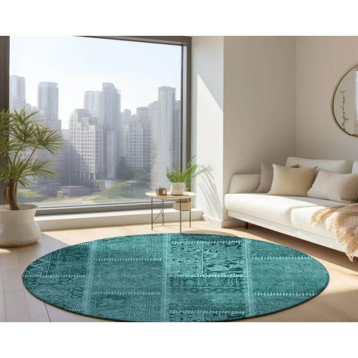 Chantille ACN635 Turquoise 8' x 8' Rug