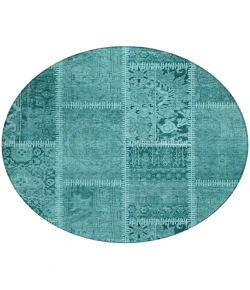 Addison Chantille ACN635 Turquoise 8 ft. x 8 ft. Round Rug