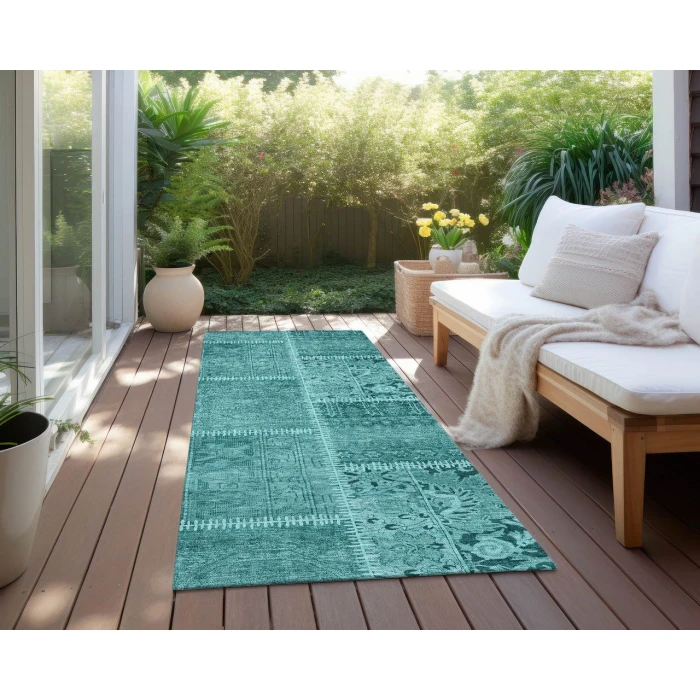 Chantille ACN635 Turquoise 2'3" x 7'6" Rug