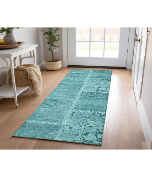 Chantille ACN635 Turquoise 2'3" x 7'6" Rug