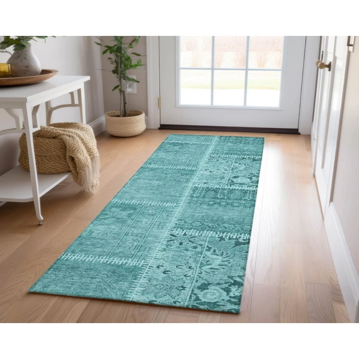 Chantille ACN635 Turquoise 2'3" x 7'6" Rug