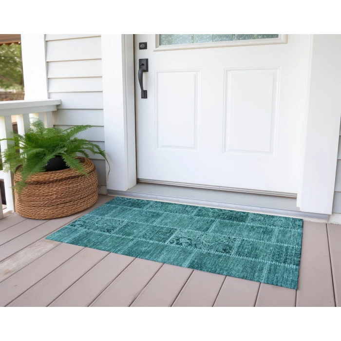 Chantille ACN635 Turquoise 1'8" x 2'6" Rug