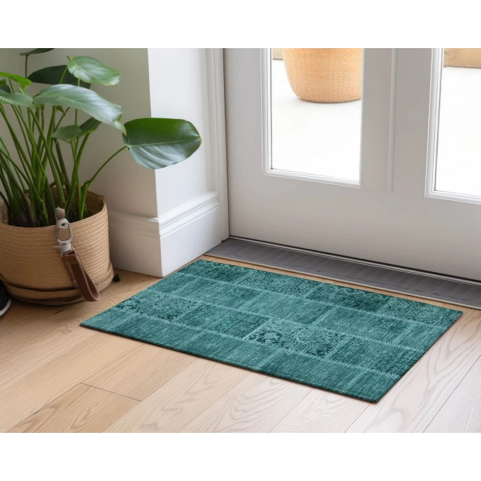 Chantille ACN635 Turquoise 1'8" x 2'6" Rug