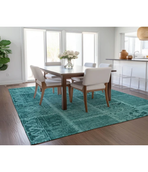 Chantille ACN635 Turquoise 3' x 5' Rug