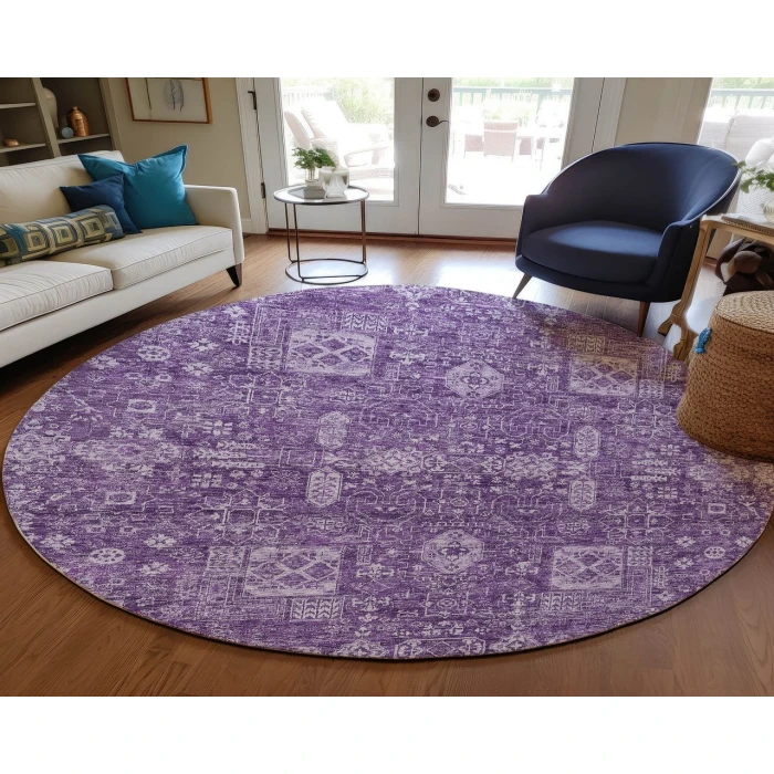 Chantille ACN637 Purple 8' x 8' Rug