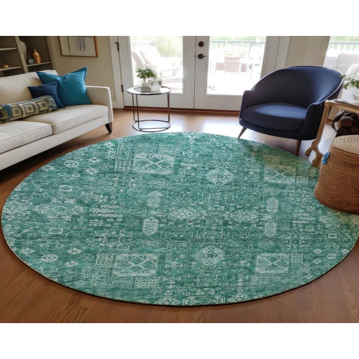 Chantille ACN637 Teal 8' x 8' Rug