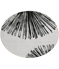 Addison Chantille ACN642 Black 8 ft. x 8 ft. Round Rug