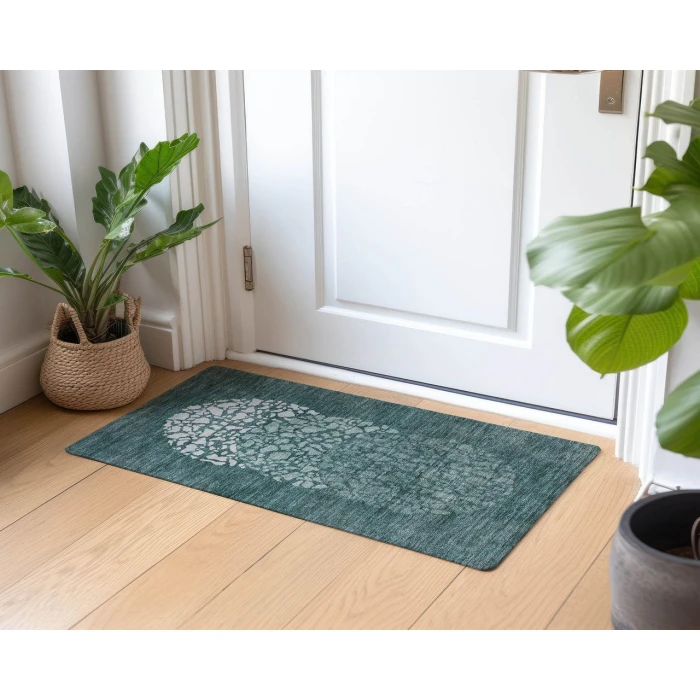 Chantille ACN643 Teal 1'8" x 2'6" Rug