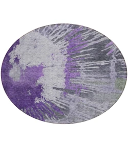Addison Chantille ACN645 Purple 8 ft. x 8 ft. Round Rug