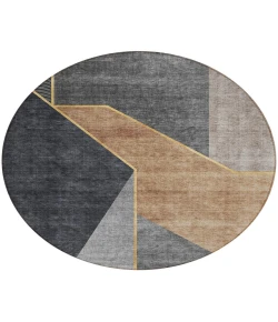 Addison Chantille ACN648 Charcoal 8 ft. x 8 ft. Round Rug