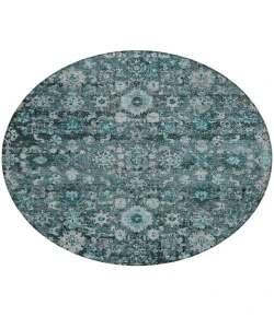 Addison Chantille ACN651 Teal 8 ft. x 8 ft. Round Rug