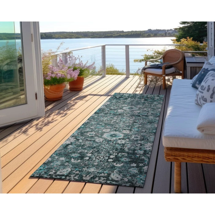 Chantille ACN651 Teal 2'3" x 7'6" Rug