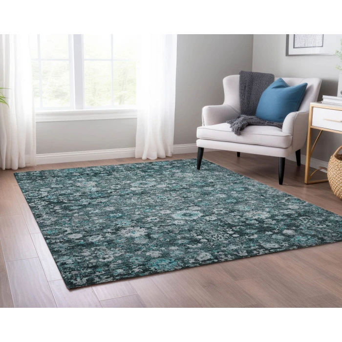 Chantille ACN651 Teal 2'6" x 3'10" Rug