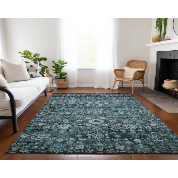 Chantille ACN651 Teal 2'6" x 3'10" Rug