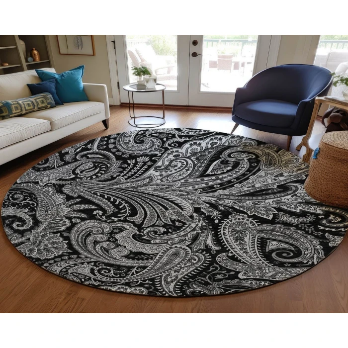 Chantille ACN654 Black 8' x 8' Rug