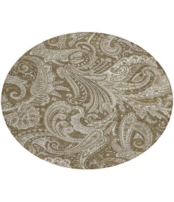 Addison Chantille ACN654 Chocolate 8 ft. x 8 ft. Round Rug