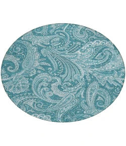 Addison Chantille ACN654 Turquoise 8 ft. x 8 ft. Round Rug