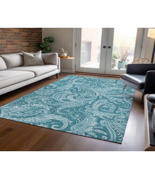 Chantille ACN654 Turquoise 5' x 7'6" Rug