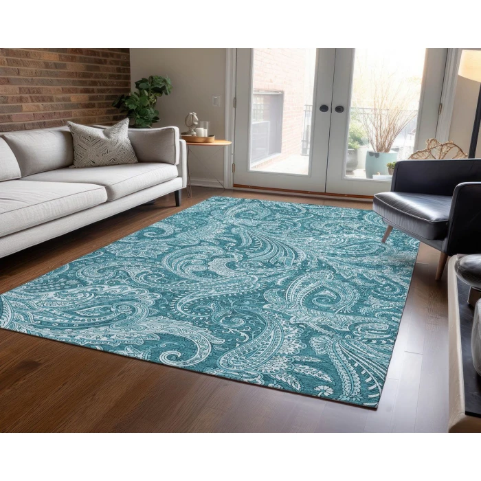 Chantille ACN654 Turquoise 8' x 10' Rug