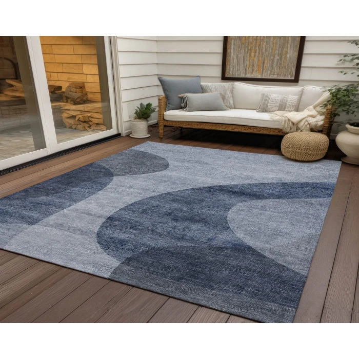 Chantille ACN657 Blue 3' x 5' Rug