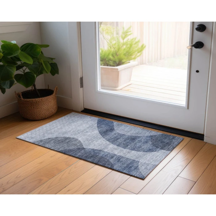 Chantille ACN657 Blue 1'8" x 2'6" Rug