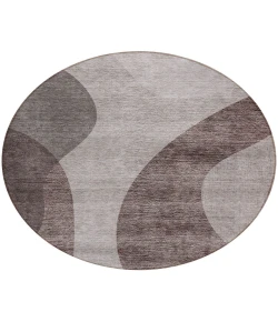 Addison Chantille ACN657 Mocha 8 ft. x 8 ft. Round Rug