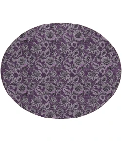Addison Chantille ACN661 Eggplant 8 ft. x 8 ft. Round Rug