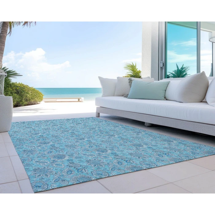 Chantille ACN662 Aqua 2'6" x 3'10" Rug