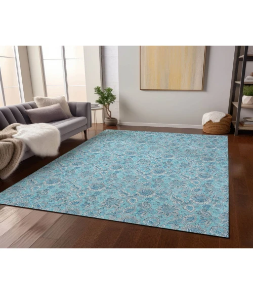 Chantille ACN662 Aqua 5' x 7'6" Rug