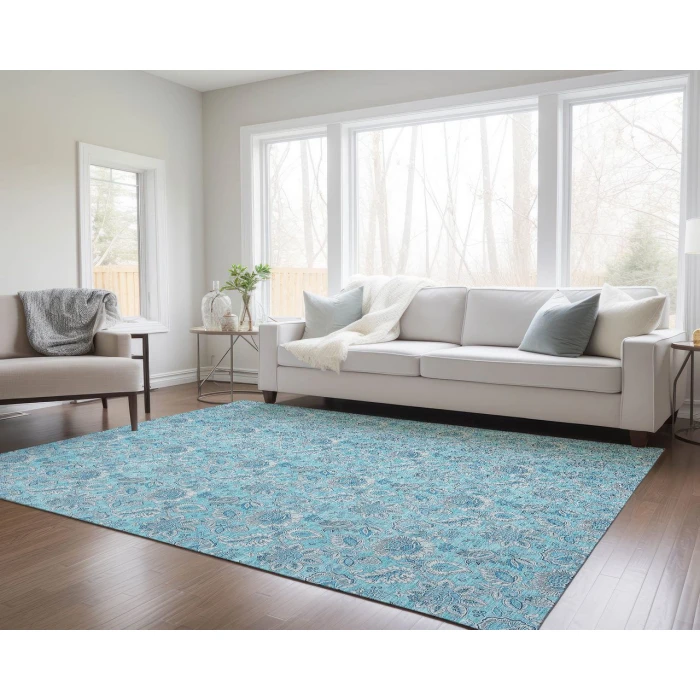 Chantille ACN662 Aqua 2'6" x 3'10" Rug