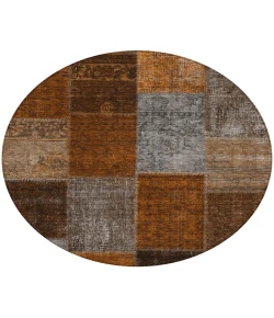 Addison Chantille ACN663 Paprika 8 ft. x 8 ft. Round Rug