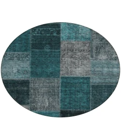 Addison Chantille ACN663 Teal 8 ft. x 8 ft. Round Rug