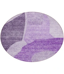 Addison Chantille ACN665 Eggplant 8 ft. x 8 ft. Round Rug