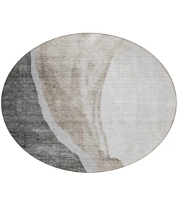 Addison Chantille ACN667 Charcoal 8 ft. x 8 ft. Round Rug