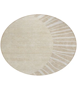 Addison Chantille ACN668 Beige 8 ft. x 8 ft. Round Rug