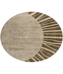 Addison Chantille ACN668 Brown 8 ft. x 8 ft. Round Rug