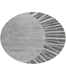 Addison Chantille ACN668 Charcoal 8 ft. x 8 ft. Round Rug