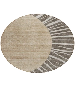 Addison Chantille ACN668 Chocolate 8 ft. x 8 ft. Round Rug