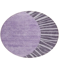Addison Chantille ACN668 Purple 8 ft. x 8 ft. Round Rug
