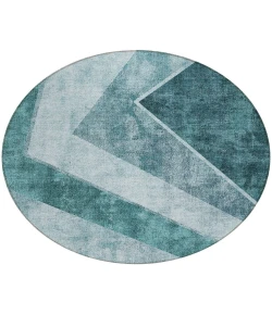 Addison Chantille ACN671 Teal 8 ft. x 8 ft. Round Rug