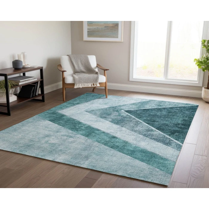 Chantille ACN671 Teal 5' x 7'6" Rug