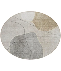 Addison Chantille ACN672 Beige 8 ft. x 8 ft. Round Rug