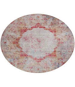 Addison Chantille ACN675 Red 8 ft. x 8 ft. Round Rug