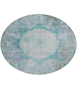 Addison Chantille ACN675 Teal 8 ft. x 8 ft. Round Rug